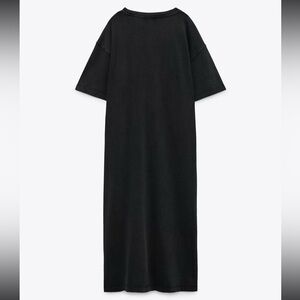 Zara Washed Black T Shirt dress